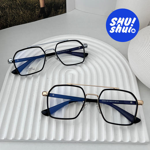 禁止怯场！飞行员双梁TR+金属高性价比眼镜框 可配变色片或太阳镜 商品图3