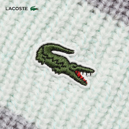 Lacoste法国鳄鱼女装新款时尚潮流复古拼色设计感针织衫AF0645-10 商品图4