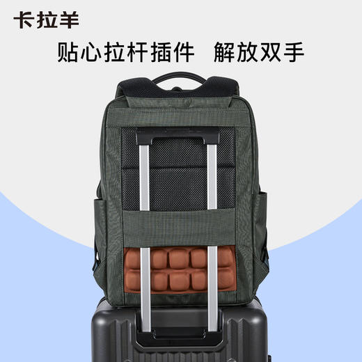 【气囊减震顶配】卡拉羊7维防下坠减负系统多功能双肩防盗电脑背包  CS5218/19/20 商品图4