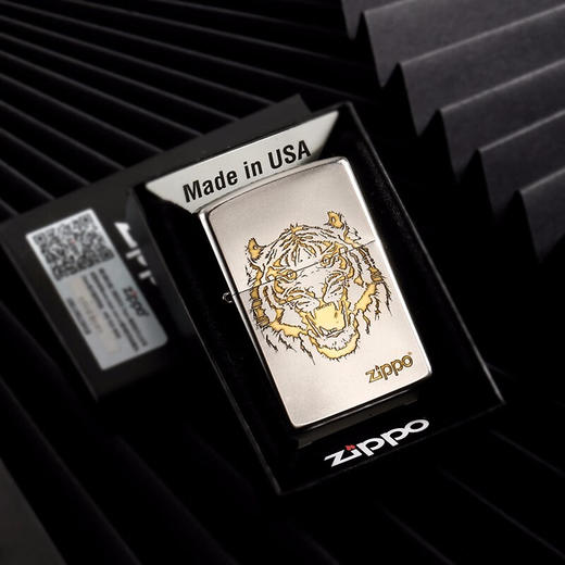 ZIPPO  打火机  磨砂深雕老虎头生肖虎  205深雕虎头 商品图4