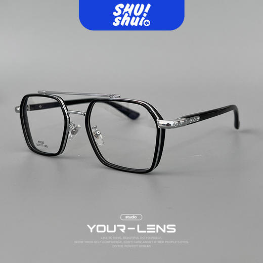 禁止怯场！飞行员双梁TR+金属高性价比眼镜框 可配变色片或太阳镜 商品图7