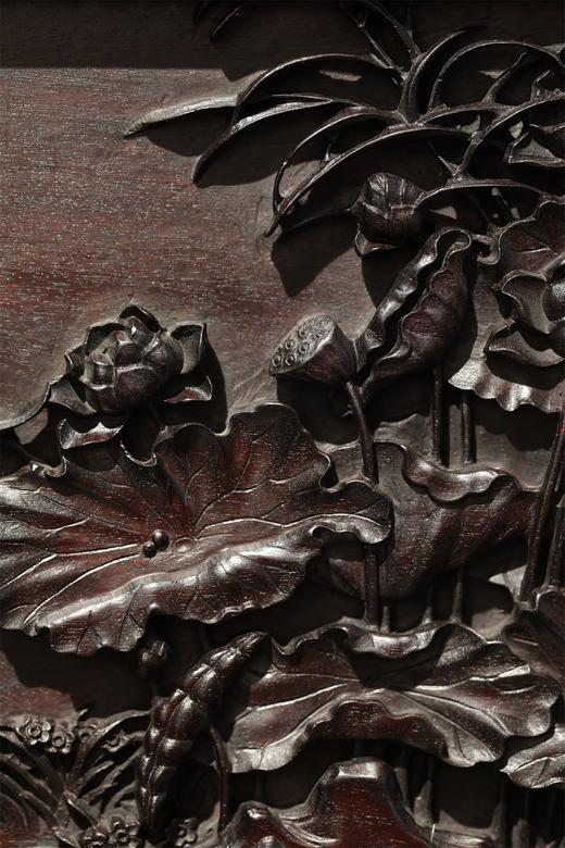 荷蟹图°明式简座插屏 商品图4