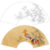 【大彩图】张建军工笔画白描底稿扇面小品《啄木鸟》石榴临摹勾线花鸟线稿A346 商品缩略图0