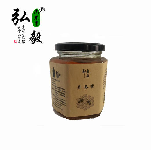 【弘毅六不用生态农场】生态养殖蜂蜜 丹参花粉蜜500g/瓶 商品图0