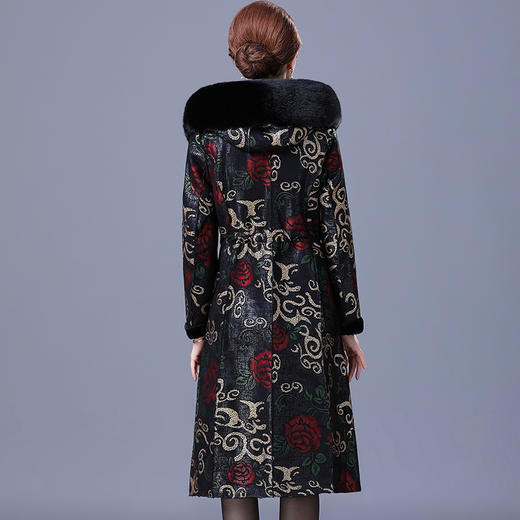 ALBB-冬新款女装中老年鹿皮绒皮毛一体大衣外套大毛领妈妈装双面穿棉服 商品图1