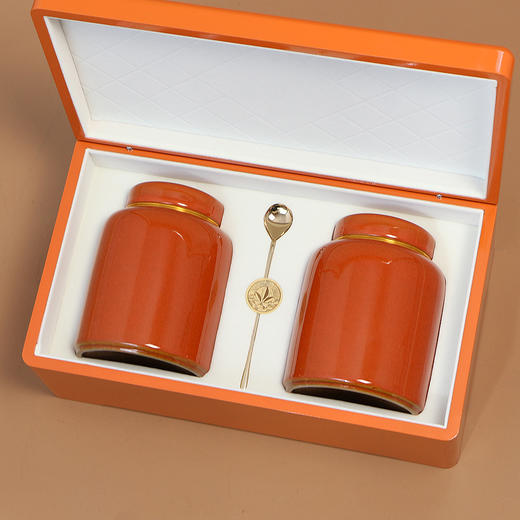 知味烤漆【中双瓷罐•橙】188元一套/一件8套 商品图5