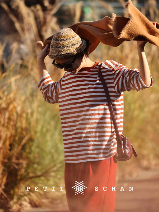 PETIT SCHAN小闪 #057 Crayon Shin-chan 蜡笔小新 骆驼绒山羊绒混纺手工段染趣味手编针织帽 商品图8