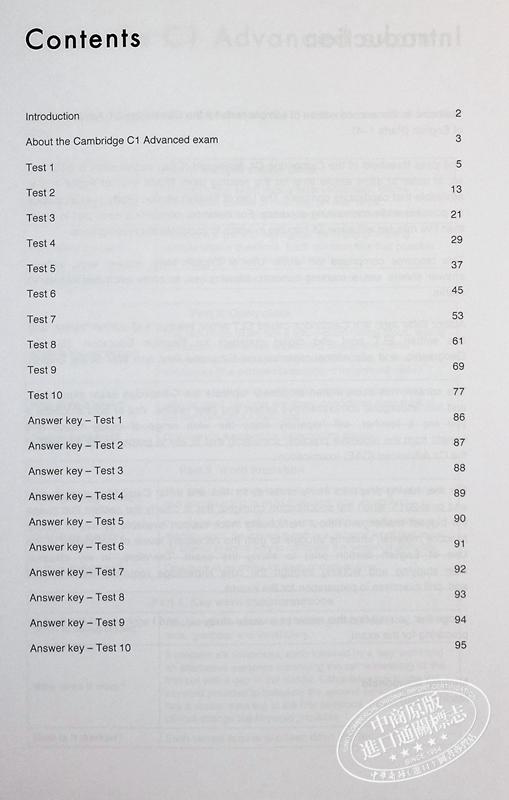 【中商原版】Use of English practice tests for the Cambridge C1 Advanced 英语运用 剑桥CAE考试C1等级模拟练习测试2020 商品图4