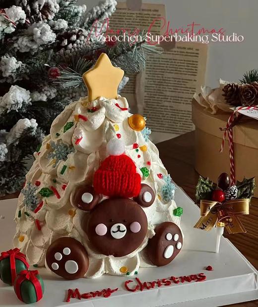 黑巢-小熊圣诞树生日蛋糕生日蛋糕 商品图0