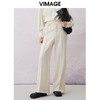 VIMAGE纬漫纪春季新款气质百搭显瘦高腰休闲直筒裤子V2105707 商品缩略图0
