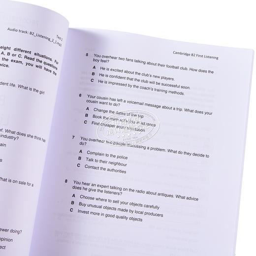 【中商原版】Listening B2 Six practice tests for the Cambridge B2 First 听力提升 剑桥FCE考试B2等级6套模拟测试练习2022 商品图3