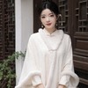 JN秋冬加毛披肩长款复合超柔蕾丝旗袍两件套立领斜襟气质女旗袍 商品缩略图1
