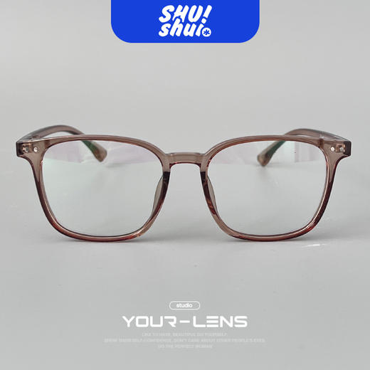 糯糯乌龙！浅茶色素颜眼镜框 网红TR90素颜眼镜 浅发色绝绝子 显白显脸小 商品图1