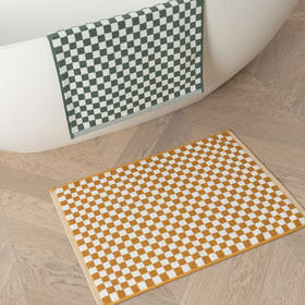 连绵 全棉棋盘格地巾