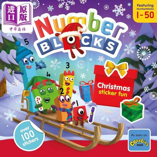 【中商原版】数字积木字母积木圣诞贴纸乐2册活动书 Numberblocks Christmas Sticker Fun Activity Book 英文原版互动游戏书 商品图2