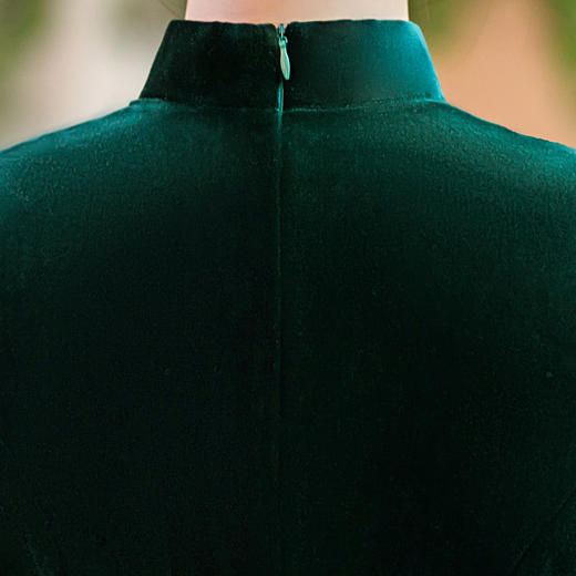 金丝绒连衣裙高贵洋气改良旗袍婚宴礼服平时可穿丈母娘婚礼服SYG-682 商品图6