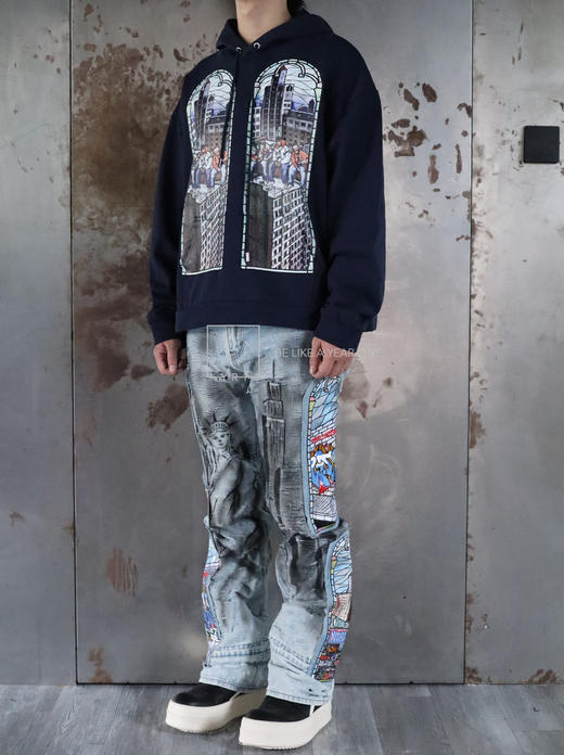 WHO DECIDES WAR｜黑色“外交官”连帽衫 商品图3