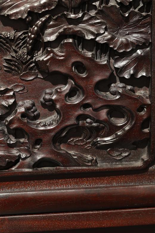 荷蟹图°明式简座插屏 商品图3