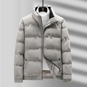 白鸭绒男士羽绒服冬季新款简约百搭立领轻薄保暖休闲上衣外套