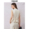 VIMAGE纬漫纪春季新款百搭马甲简约修身西装薄外套V2103730 商品缩略图4