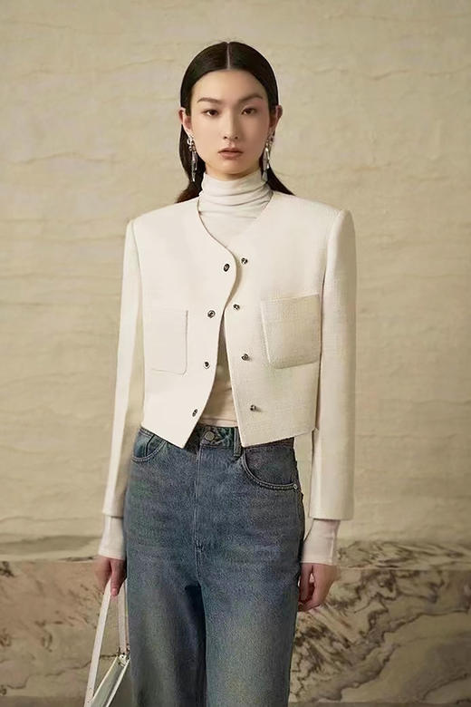 皓色绵羊毛外套上衣LZ3A60 商品图5