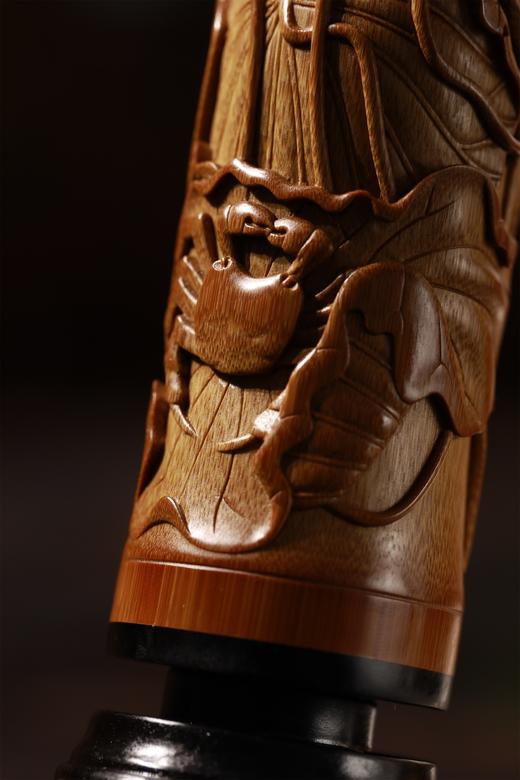 《荷蟹/和谐》竹雕香筒 商品图7