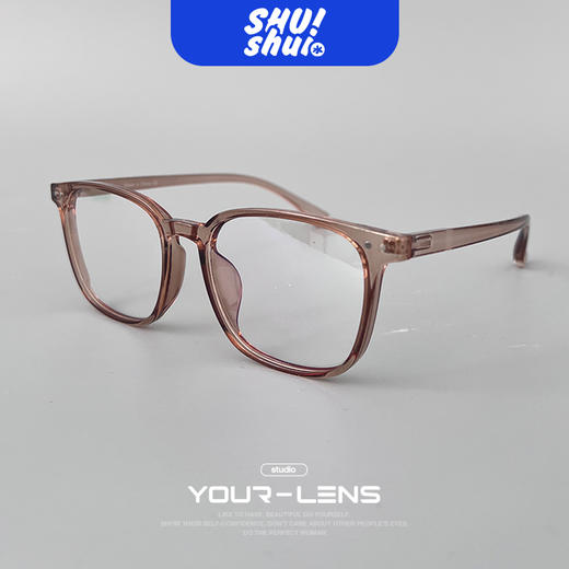糯糯乌龙！浅茶色素颜眼镜框 网红TR90素颜眼镜 浅发色绝绝子 显白显脸小 商品图0
