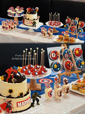 「复仇者联盟」生日主题甜品台（提前10天预订）