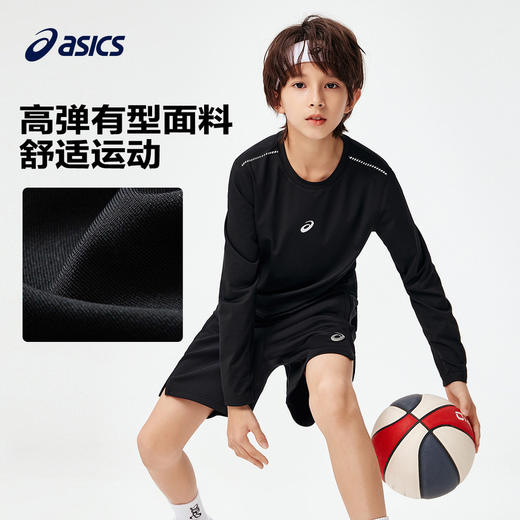 asics/亚瑟士童装2024年春季新款男女童运动休闲速干百搭针织T恤 商品图2