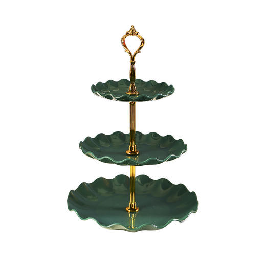 欧式甜品台水果盘，三层蛋糕架，新年点心架。婚礼、派对糖果盘，塑料干果盘，节日甜品架。独特设计，尽显奢华品味。走进奇幻世界，揭开甜蜜之谜！ 商品图4