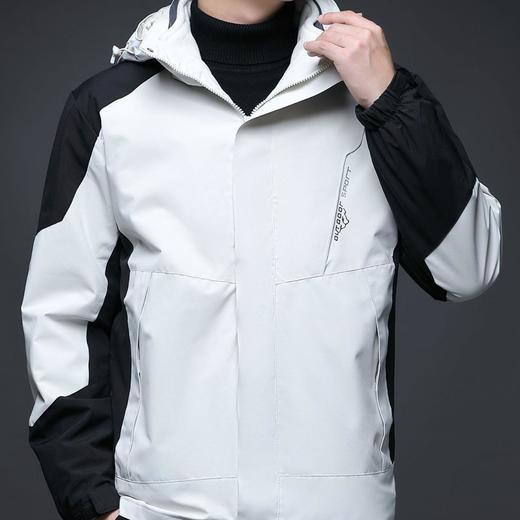 秋冬季新款夹克男时尚百搭三合一冲锋衣可拆卸内胆外套男上衣 商品图3