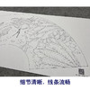 【大彩图】张建军工笔画白描底稿扇面小品《荷花白鹭》临摹勾线花鸟线稿A341 商品缩略图4