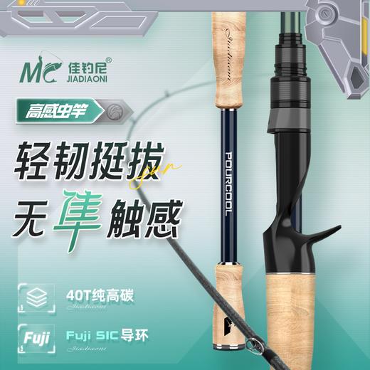 佳钓尼新款隼路亚竿虫竿单竿竞技独节高感快调枪柄富士SIC导环 商品图0