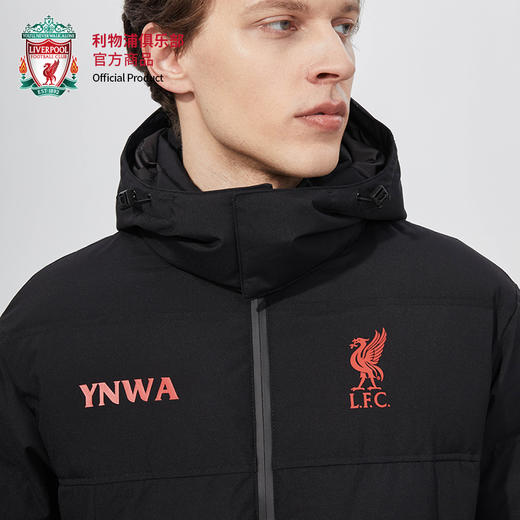利物浦俱乐部官方商品丨队徽棉服长款连帽冬季保暖休闲球迷必备 商品图2