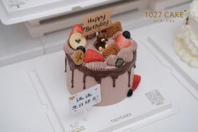 1027CAKE |  巧克力淋面 小熊蜡烛蛋糕