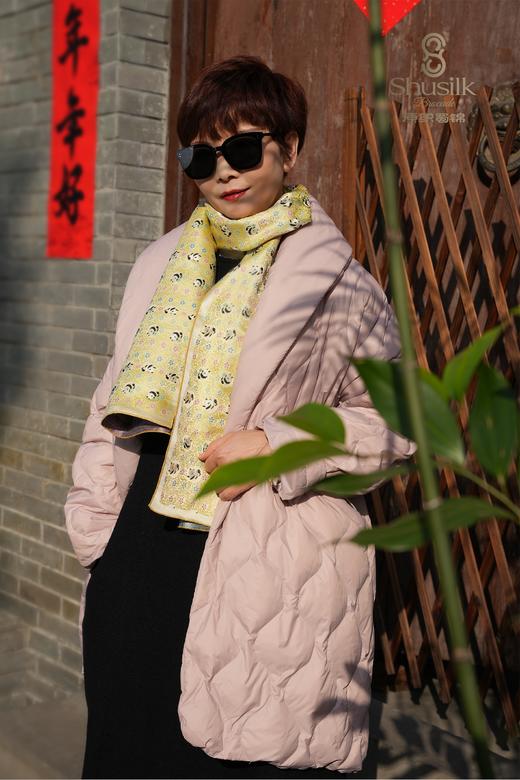 HW1342女士青果领葫芦形宽松中长鹅绒服 商品图2