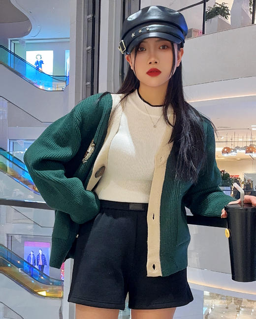 105WS橡筋腰头休闲棉短裤31016（黑） 冬季 305124032105 商品图3