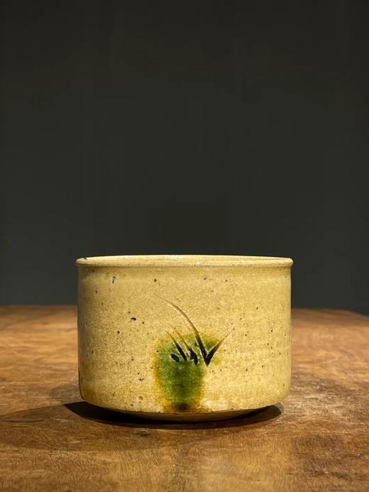 绿斑刻花黄濑户茶碗，顺丰包邮 商品图13