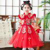 ST-HP366R儿童汉服新款女童喜庆拜年服加厚洋气中国风唐装女宝宝冬季连衣裙 商品缩略图0