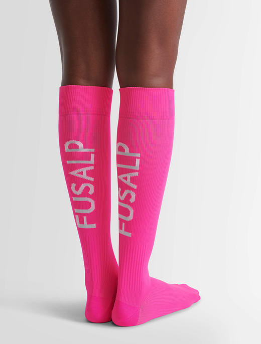 Fusalp - Sock Pop - Fluor pink/flocon - 配饰 - 袜子 - 粉色 商品图1