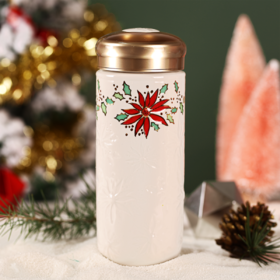 【圣诞推荐】圣诞红随身杯 双层330ml