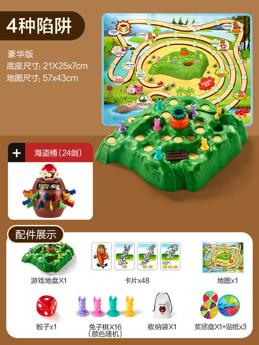【逻辑桌游，玩出强大四维！】兔子陷阱桌游卡牌片，亲子玩具互动趣味创意儿童游戏桌面的玩具，不仅能够培养孩子的逻辑思维和空间认知能力，还能增进家庭成员之间的情感交流 商品图8