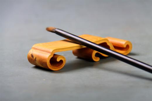 卷云纹°墨床笔架笔搁 紫光檀&黄杨木&非洲酸枝 商品图4