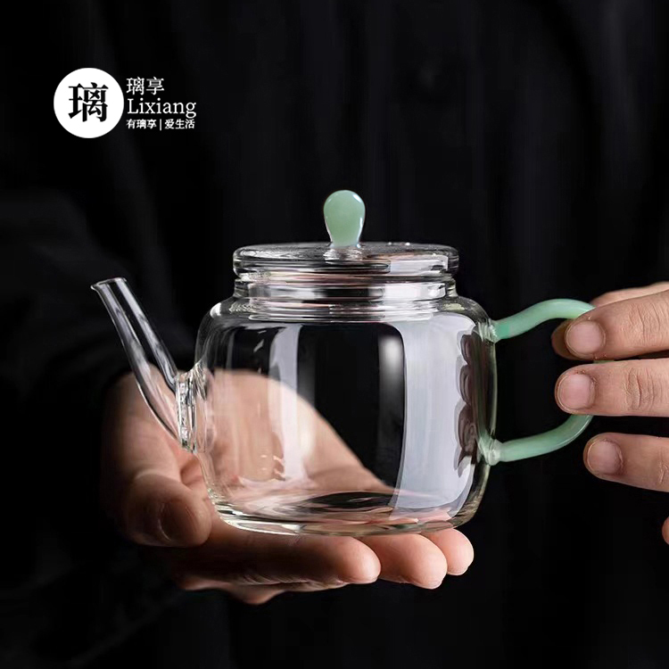 璃享丰禄玻璃茶壶泡茶壶功夫茶具小壶花茶壶透明带过滤净观壶