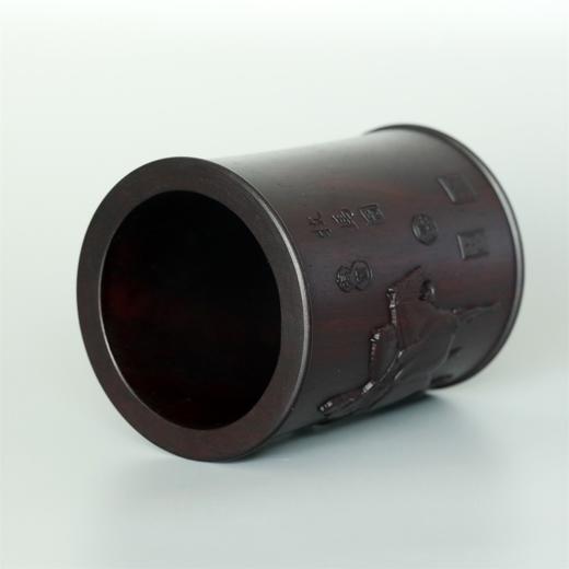 牧马图°黑檀小笔筒 商品图4