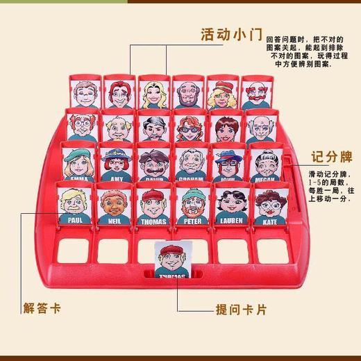 5岁+ 【挑战益智，趣味好玩！】猜猜我是谁桌游玩具卡片，人头带逻辑推理思维益智，儿童亲子互动游戏，思维分析，游戏推理，家庭亲子共同参与，带给你快乐爆棚的体验！-QQ 商品图3