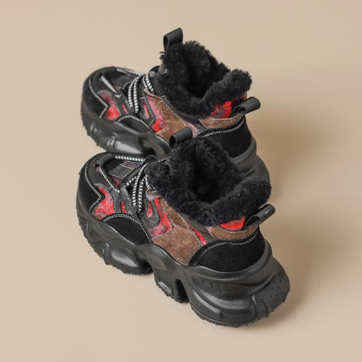 品质好货 | Safiya/索菲娅2023新款加绒潮流运动一体雪地棉靴 SF3411A701 商品图5