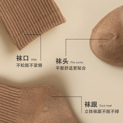 「7双装！数色可选」南极人诸暨袜子男士春秋ins潮运动袜白色中筒长袜配饰 商品图2