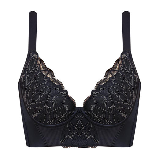 显小透气 上托聚拢文胸 侧收副乳 防下垂 蕾丝软钢圈内衣 芙蓉千金薄杯调整型文胸 商品图8