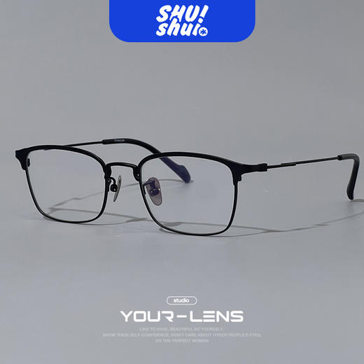 山本耀寺！纯钛拼色出口闪电造型超轻眉毛框架眼镜 男女皆可 Y0050 商品图1